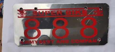 PLATE NUMBER 888 WOOD